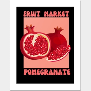 Fruit market pomegranate Posters and Art